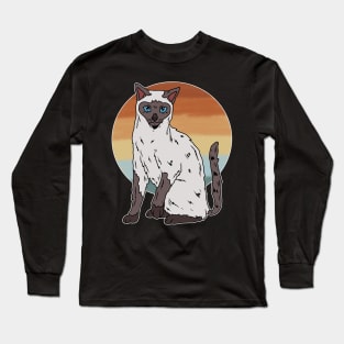 SIAMESE CAT RETRO Long Sleeve T-Shirt